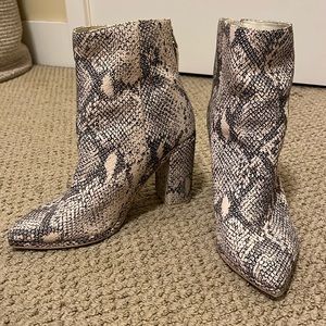 Dolce Vida Snakeskin Booties